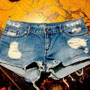 YMI denim distressed shorts